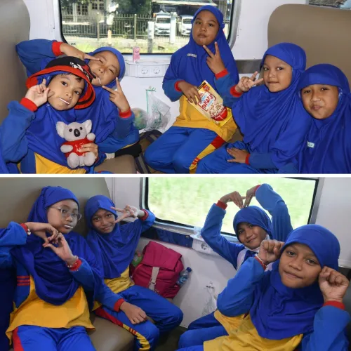 Belajar di Atas Rel, SD Mukrida Hadirkan Outdoor Learning Unik Naik Kereta Api